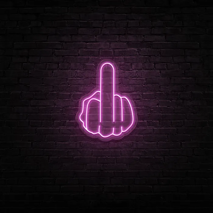 Middle Finger   Neon Sign