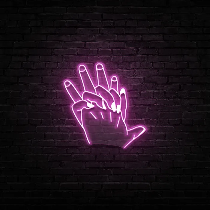 Hand In Hand   Neon Sign