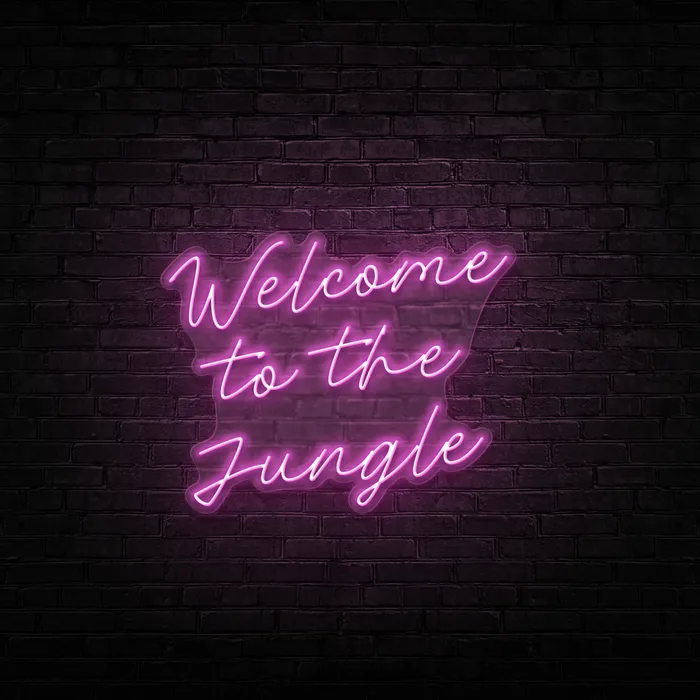 Welcome To The Jungle   Neon Sign