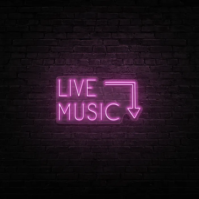 Live Music   Neon Sign