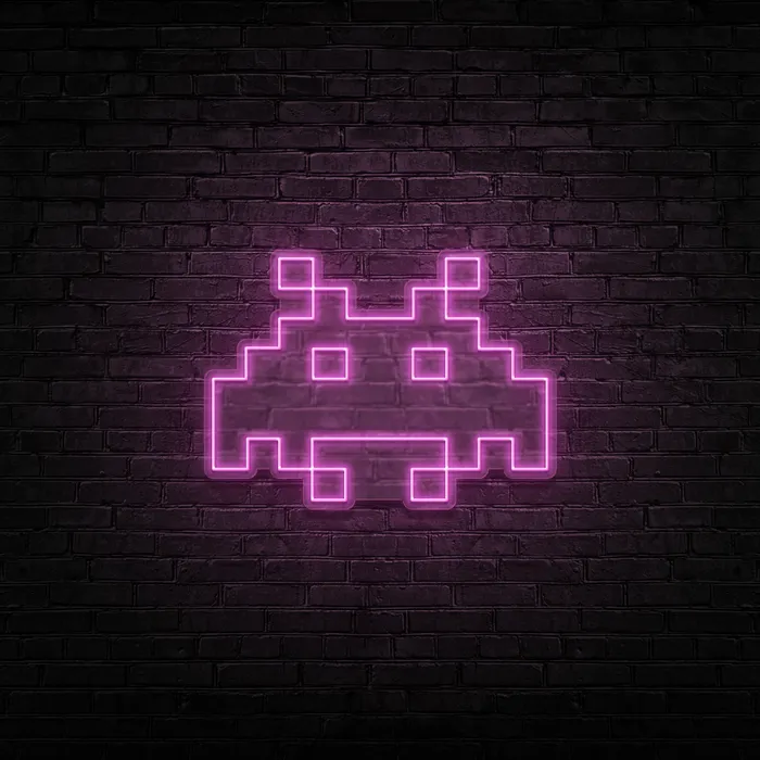 Space Invaders   Neon Sign