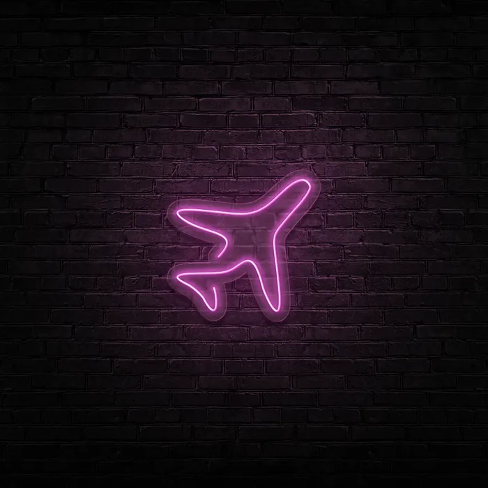 Minimal Plane   Neon Sign