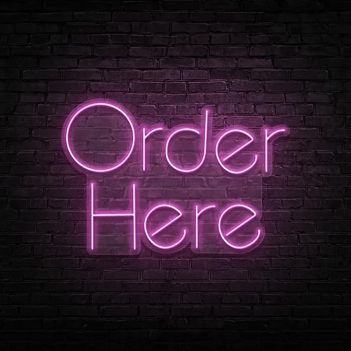 Order Here   Neon Sign