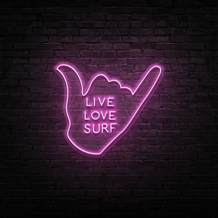 Live Love Surf   Neon Sign