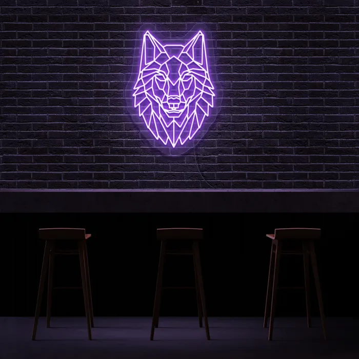 Wolf King   Neon Sign