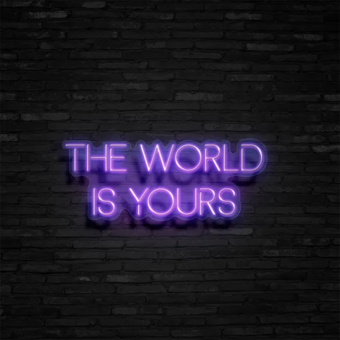 The World Is Yours   Neon Sign