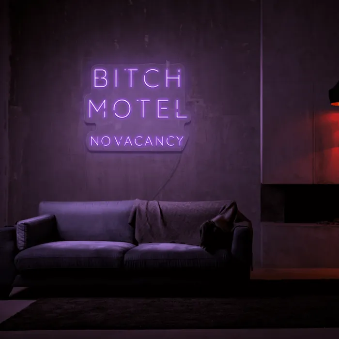 Bitch Motel   Neon Sign