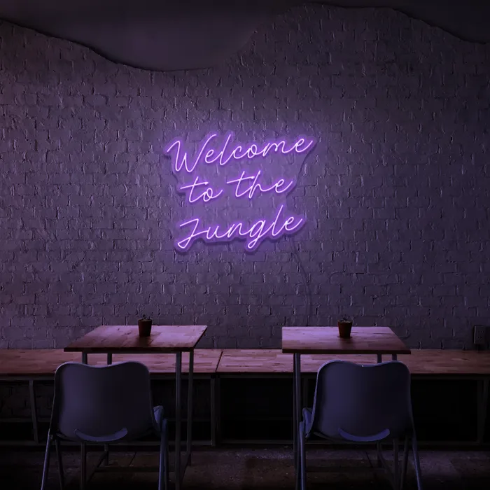 Welcome To The Jungle   Neon Sign