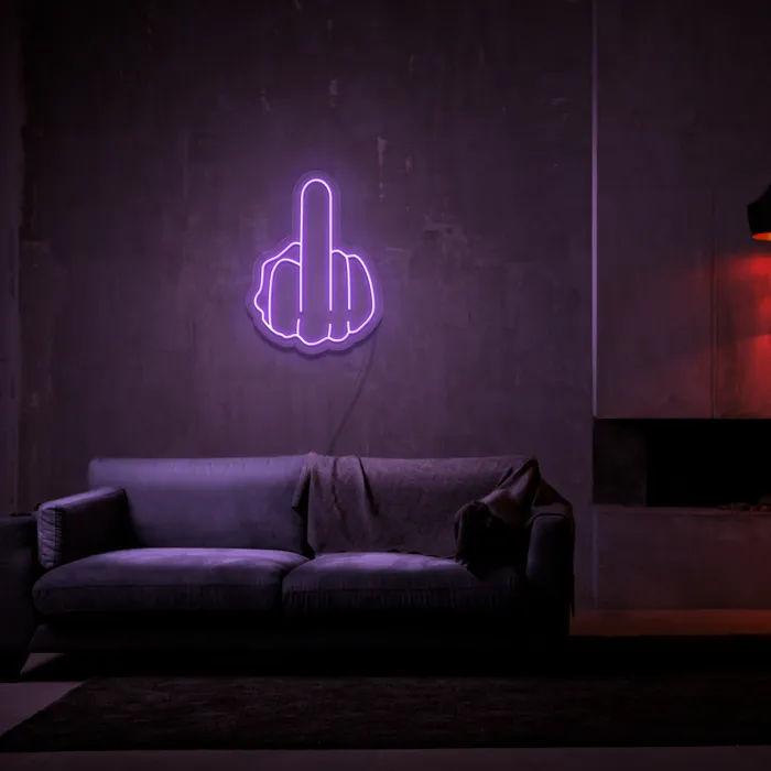 Middle Finger   Neon Sign