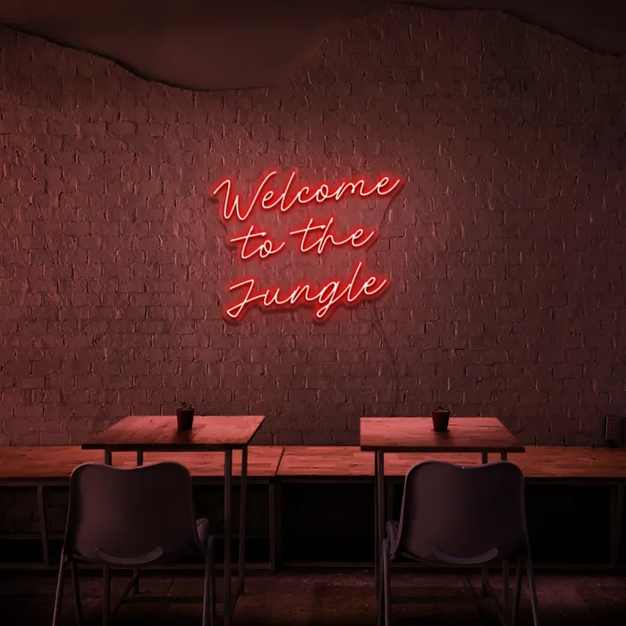 Welcome To The Jungle   Neon Sign