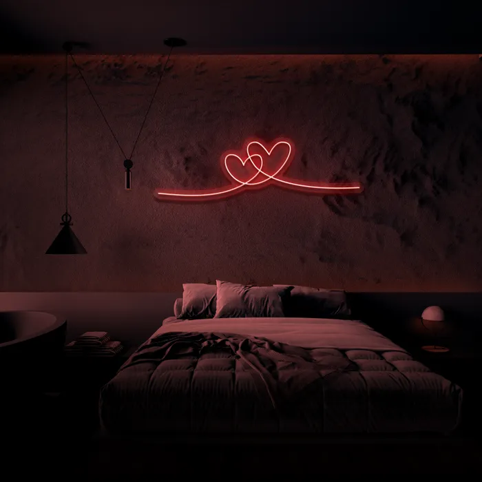 Double Heart   Neon Sign