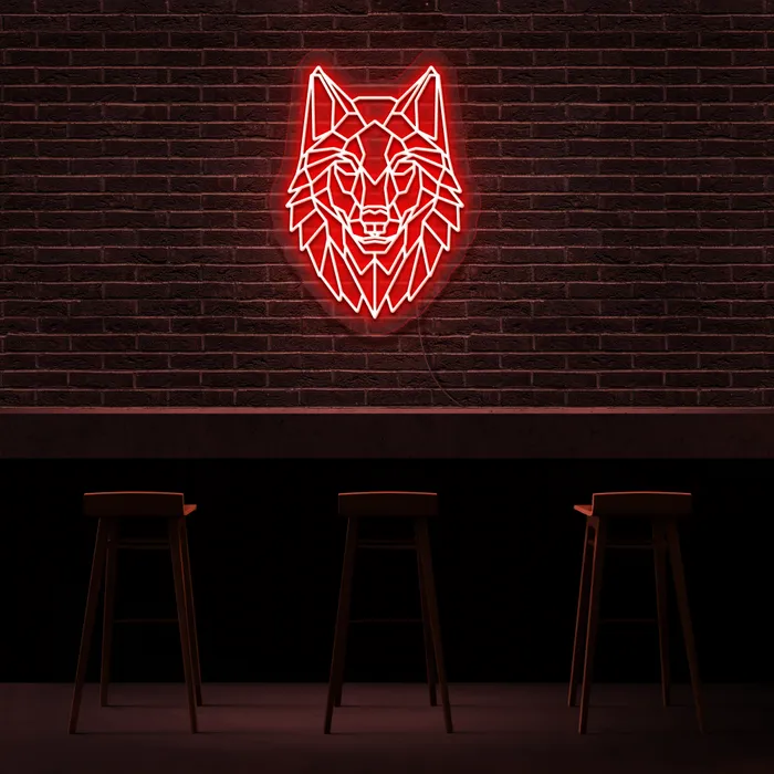 Wolf King   Neon Sign