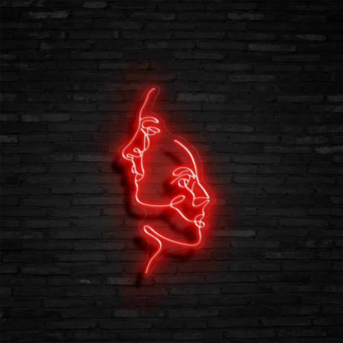 Two Faces   Neon Sign