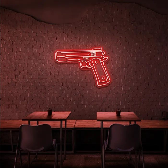 Pistol   Neon Sign