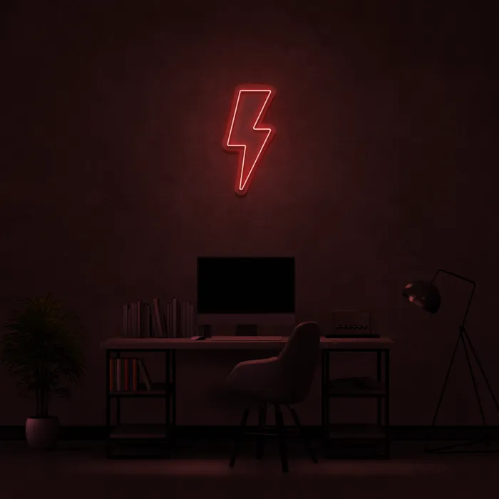 Lightning Strike   Neon Sign