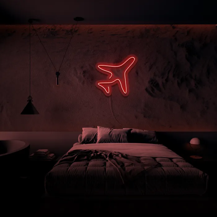 Minimal Plane   Neon Sign