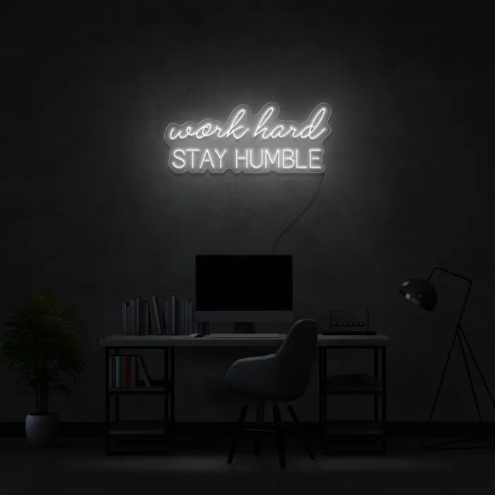 Work Hard   Neon Sign