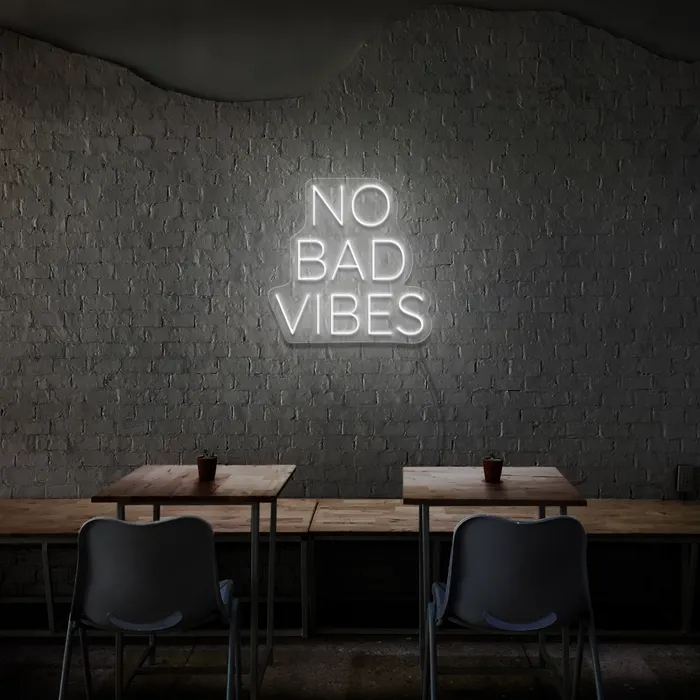 No Bad Vibes   Neon Sign