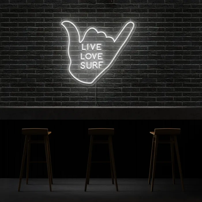 Live Love Surf   Neon Sign