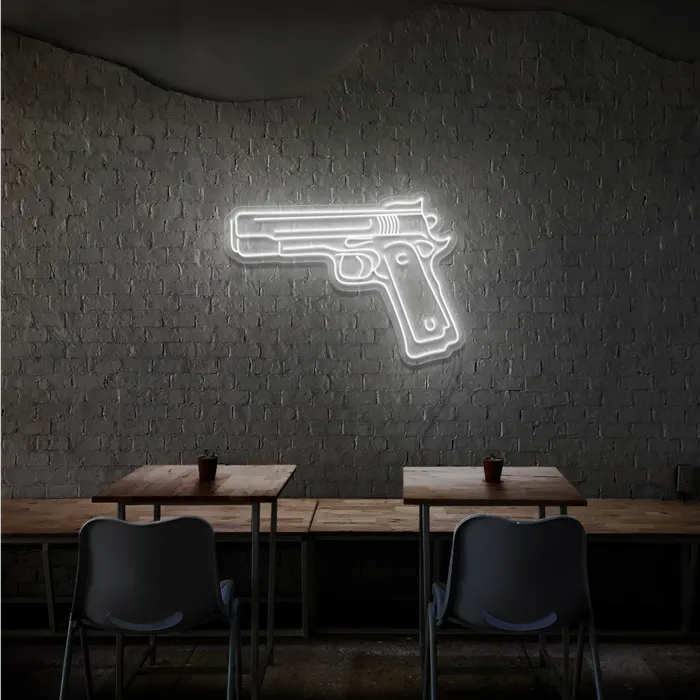 Pistol   Neon Sign