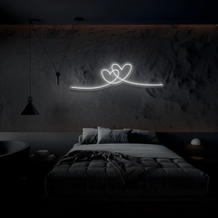 Double Heart   Neon Sign