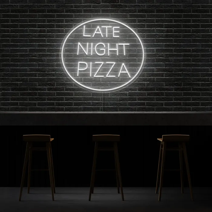 Late Night Pizza   Neon Sign