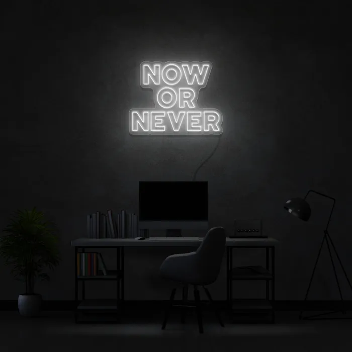 Now Or Never   Neon Sign