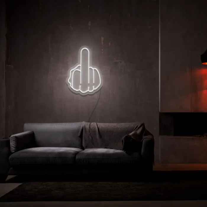 Middle Finger   Neon Sign