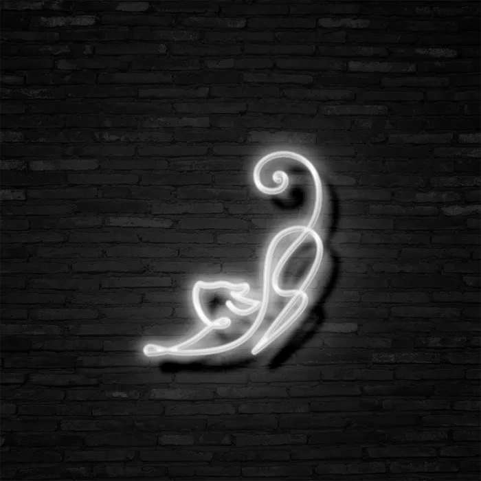 Downward Facing Cat   Neon Sign