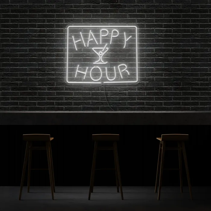 Happy Hour   Neon Sign