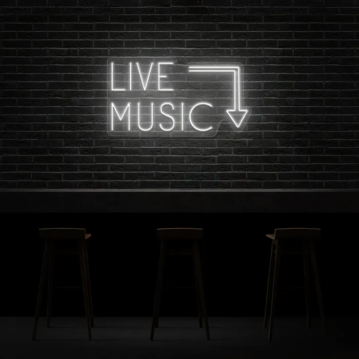 Live Music   Neon Sign