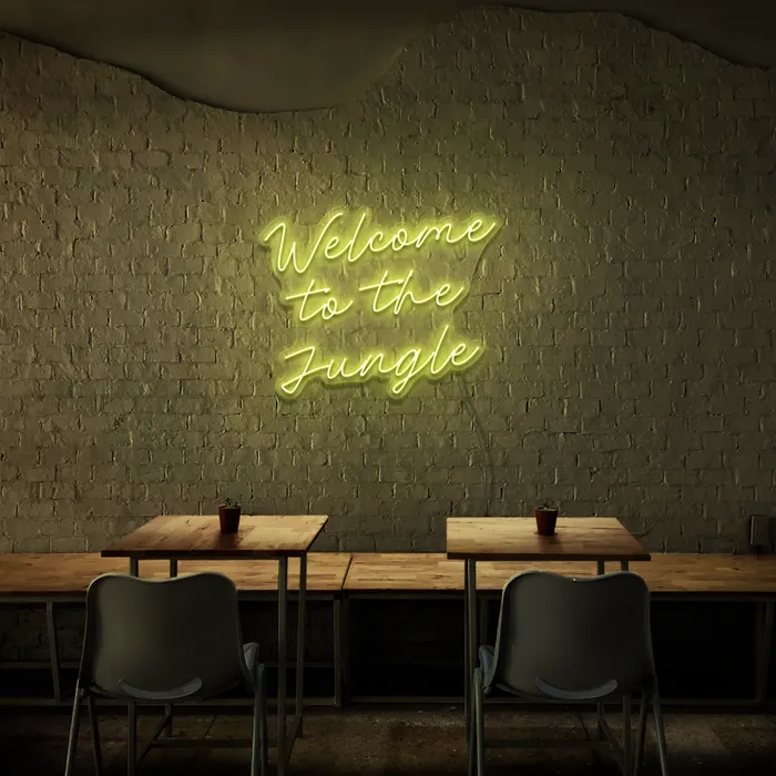 Welcome To The Jungle   Neon Sign