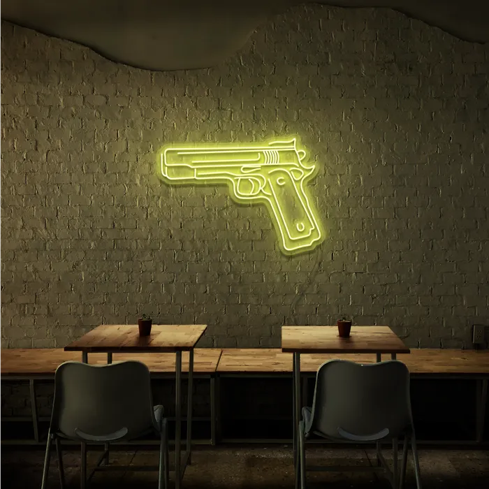 Pistol   Neon Sign