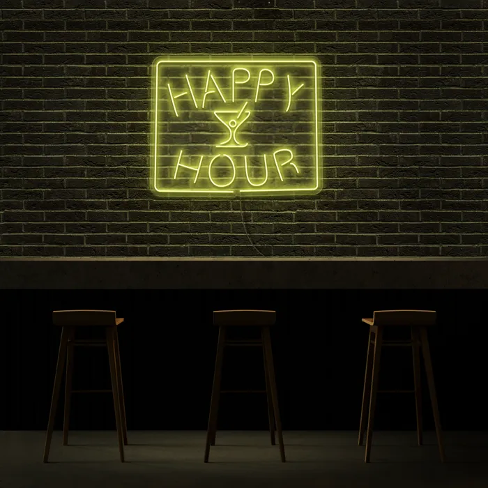 Happy Hour   Neon Sign