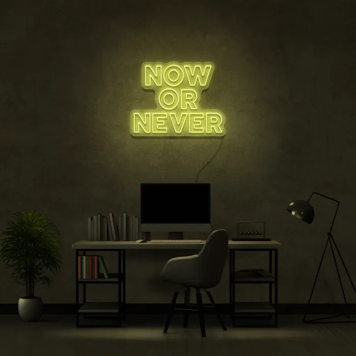 Now Or Never   Neon Sign