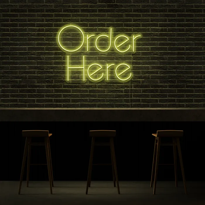 Order Here   Neon Sign