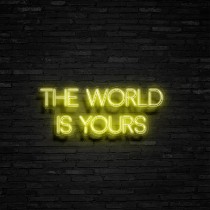 The World Is Yours   Neon Sign