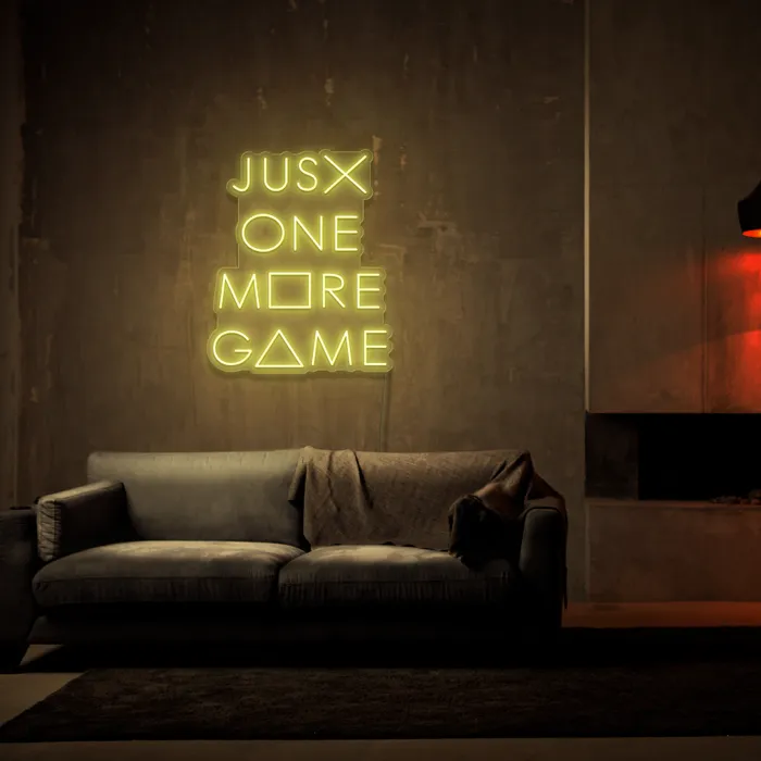 Just One More Game   Neon Sign