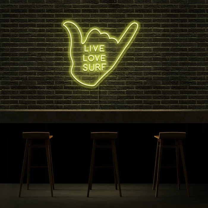 Live Love Surf   Neon Sign