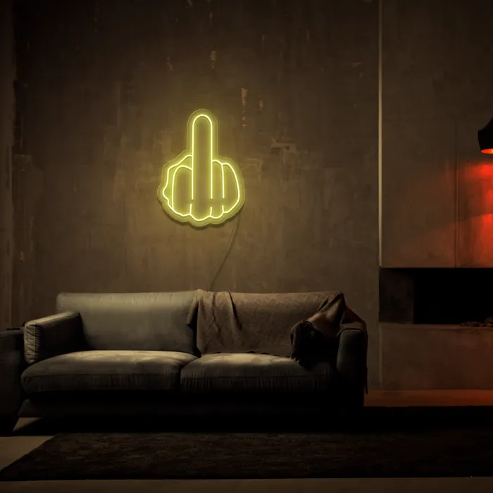 Middle Finger   Neon Sign