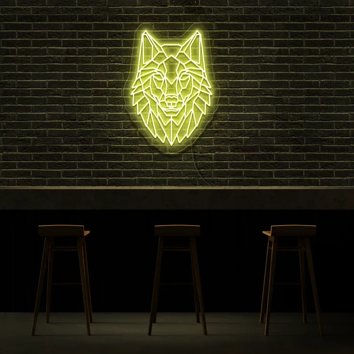 Wolf King   Neon Sign