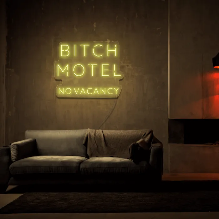 Bitch Motel   Neon Sign