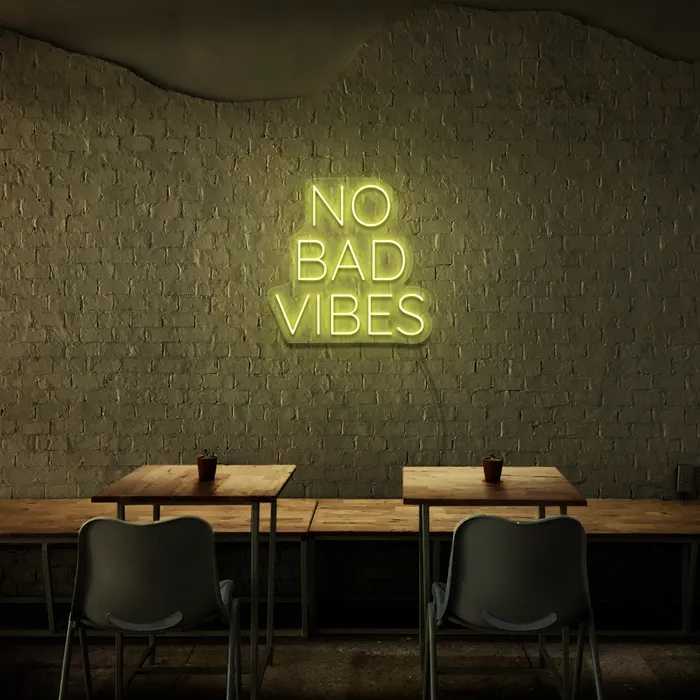 No Bad Vibes   Neon Sign